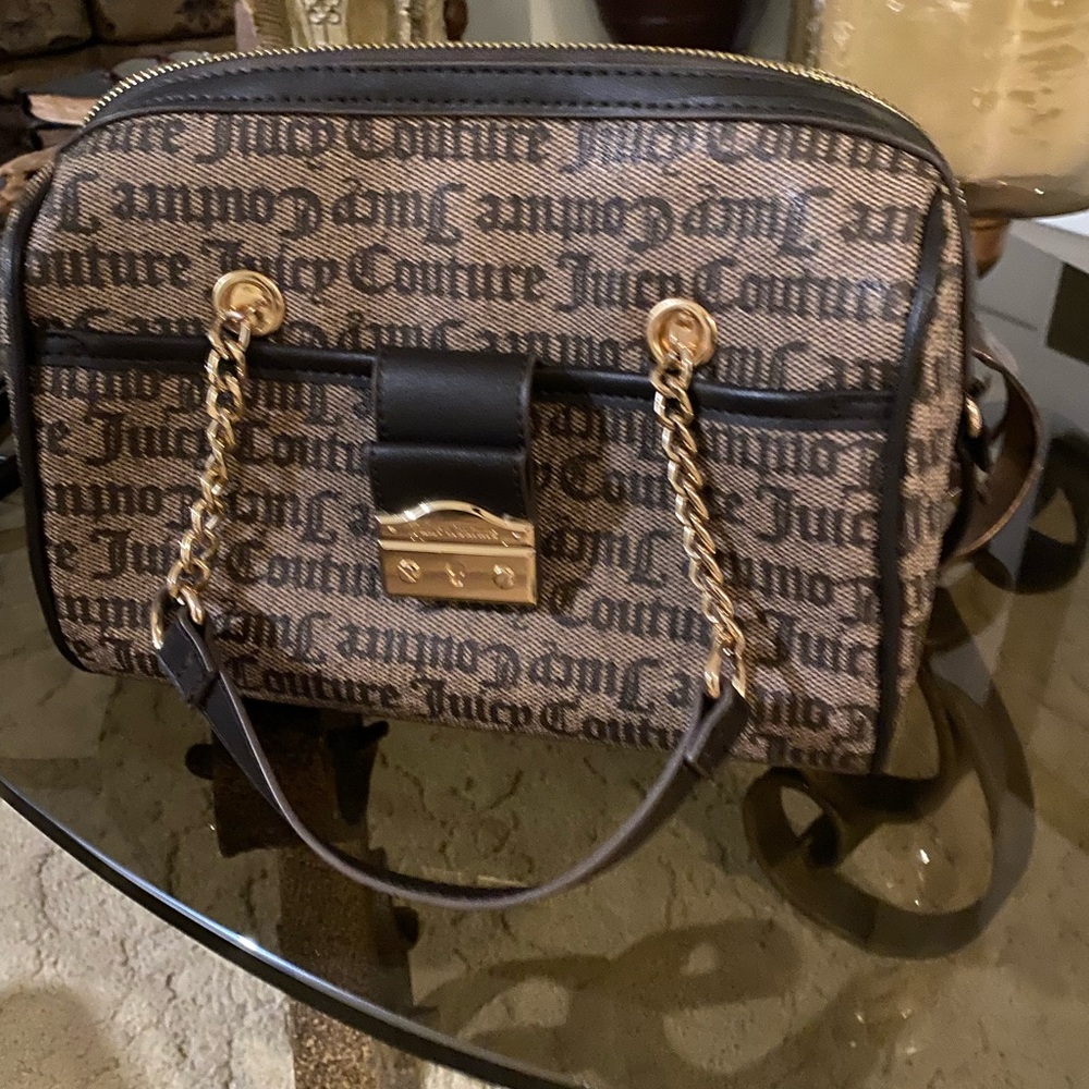 Juicy Couture Tan and Black Crossbody Bag